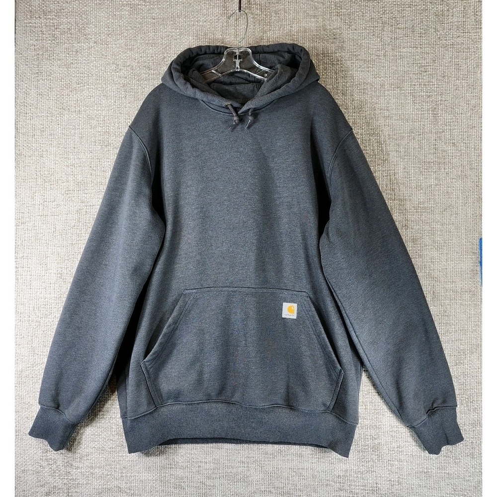 Carhartt Loose Fit Rain Defender Hoodie Mens LT Tall Gray Heavyweight Sweatshirt